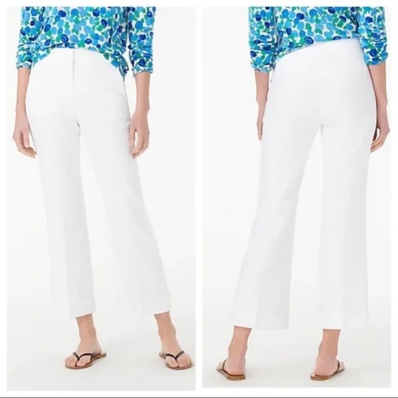 J. Crew Pants - NWT J Crew Hayden Linen Kickout Crop White 20